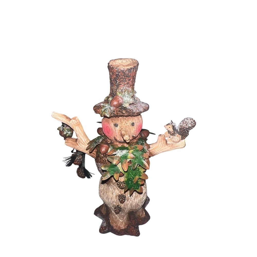 Cute Snowman‎ Figurines Rustic Christmas At The Cottage Home Decor 8-1/2 Inches